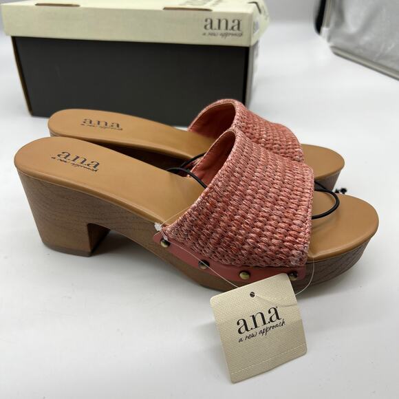 a.n.a Womens Robinson Heeled Sandals Terracotta Pink Size 6.5M - Picture 2 of 12